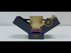 두 개의 문 열 자석 향수 종이 상자 검은 EVA 폼 삽입 텍스처 종이 상자