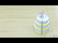 둥근 종이 포장 튜브 실린더 3 조각 선물 상자 세트 축제 결혼 선물