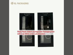 검은 종이 시계 저장 상자 낮은 MOQ 및 사용자 정의와 함께 포장 상자