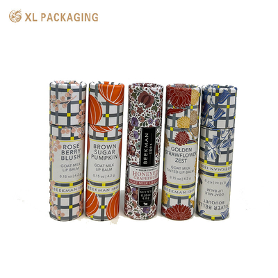 주문 생분해성 맞춤형 인쇄 종이 포장 튜브 크래프트 카드보드 기름 방지 립스틱 립밤 포장 online manufacture