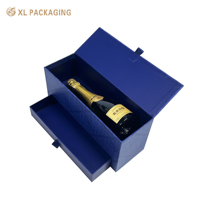 주문 두 층 유리 병 포장 상자 자기 뚜?? 이 있는 맞춤형 종이 와인 상자 online manufacture
