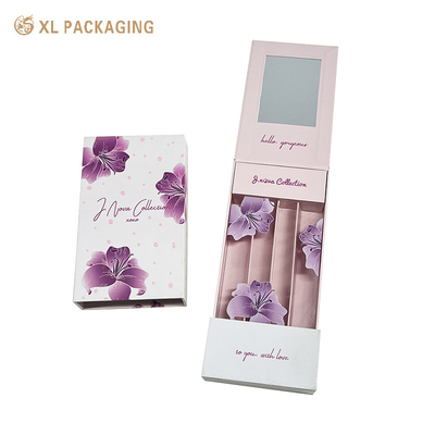 주문 화려 한 립 스틱 3 팩 드라워 종이 상자 안쪽 거울 이 있는 화장품 선물 상자 online manufacture