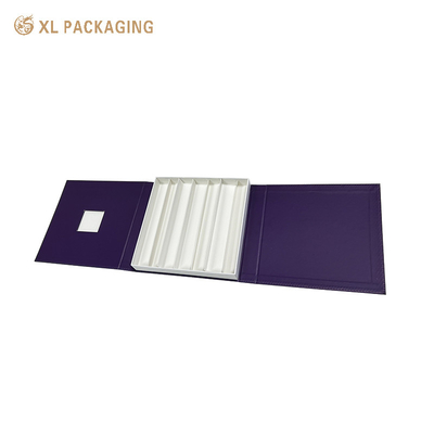 주문 딱딱한 보라색 초콜릿 선물 포장 상자 디저트 포스팅 자기 닫기 선물 상자 online manufacture