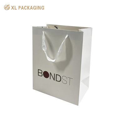 주문 맞춤형 자체 로고 250gm 아트 종이 백 리본과 내부 상자 online manufacture