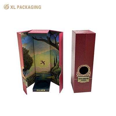 주문 우아한 위스키 와인 상자 두 개의 문 자석 고리 와인 선물 상자 로고와 함께 포장 online manufacture