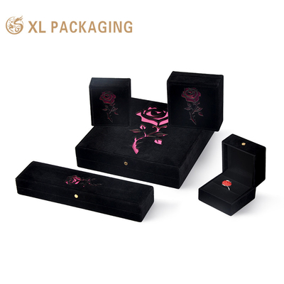 주문 사용자 지정 로고 린트 보석 상자 포장 목걸이 귀걸이 팔찌 세트 보석 디스플레이 저장 상자 보석 상자 online manufacture