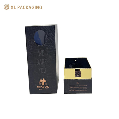 주문 주문 인쇄 된 금 엽 로고 와인 선물 상자 창문 뚜?? 과 기본 종이 상자 공장 online manufacture