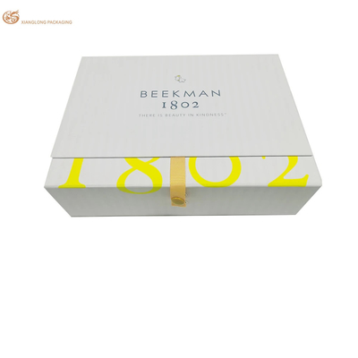 주문 사용자 지정 로고 금속 버튼 닫기 선물용 종이 상자 두 개의 문 피부 관리용 종이 상자 online manufacture