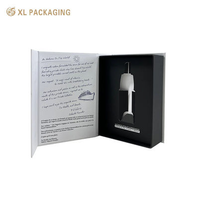 주문 호화스러운 소프트 터치 자석 화장품 포장 상자, 350gsm 검정 카드 삽입을 가진 엄밀한 스킨케어 선물 상자 온라인 제조