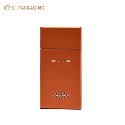 주문 맞춤형 경사 모서리 견고한 선물 상자 2mm 회색 보드 157gsm 아트지 오렌지색 포장 상자 온라인 제조