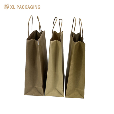 주문 고객님께 손잡이가 있는 크래프트 종이 가방, 친환경 맞춤 인쇄 online manufacture