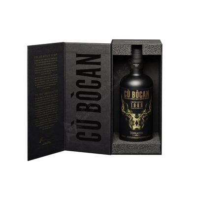 구입하다 맞춤형 750ml 와인병 선물 상자 스펀지 트레이 인서트 마그네틱 클로저 골드 포일 로고 온라인 제조