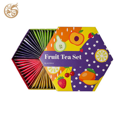 구입하다 Custom Printed Hexagonal Tea & Dessert Gift Box With Paper Divider Insert Packaging 온라인 제조