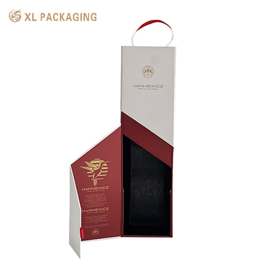 럭셔리 맞춤 와인 상자 딱딱 접는 자기 종이 상자 고급 맞춤 로고 와인 샴페인 위스키 750ML