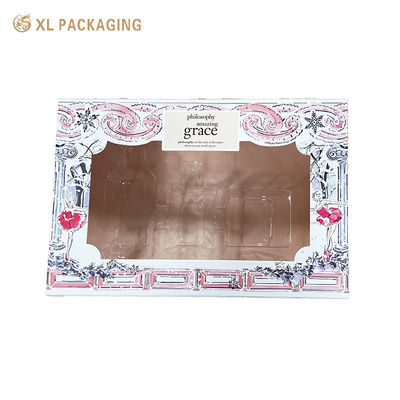 투명한 PVC 창문과 접는 색상 상자와 함께 커버 및 기본 보석 포장 상자