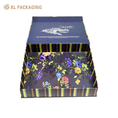 우아한 선물 포장을 위한 무광택 라미네이션 및 PVC 카드 종이 삽입 기능이 있는 프리미엄 1200gsm 자석 마감 선물 상자입니다.