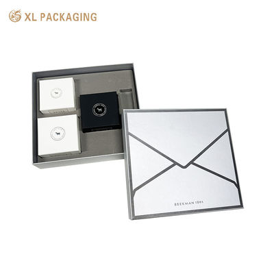 고급 사용자 정의 딱딱한 상단 및 하단 선물 상자 피부 관리 개인 관리 세트를 위해 벨벳 삽입