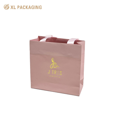 도매 맞춤형 색상 핑크 선물 포장 가방 로고 인쇄 종이 배송 가방 강화 손잡이 무광/유광 마감 생일 선물 브랜드 배송에 적합