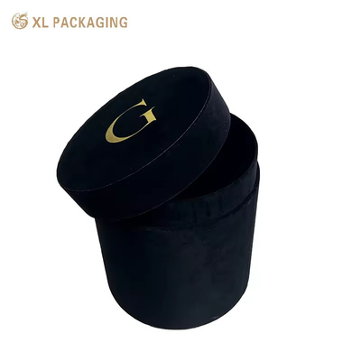 맞춤  Velvet Round Tube 결혼식 꽃 상자 실린더 고급 장미 꽃 선물 상자
