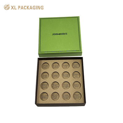 16pcs 친환경 크래프트 종이 초콜릿 박스 식품 안전 인증 SGS 및 사용자 정의 뚜?? & 발렌타인 데이에 대한 기본 디자인