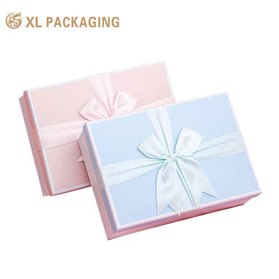 마카롱 무광 특수지 초콜릿 포장 박스, 수제 3D 새틴 리본 및 뚜껑-바닥 견고한 구조