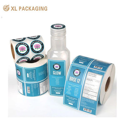 XL 포장 맞춤형 인쇄 흰색 엠보싱 스티커 라벨 단면 접착 매트/광택 마감 고해상도 인쇄 브랜딩 제품 포장 장식용 애플리케이션에 적합