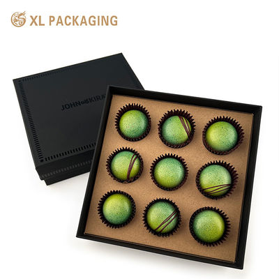 휴일 포장을 위한 리본을 가진 주문 소프트 터치 엄밀한 9pcs 환경 친화적인 초콜렛 선물 상자